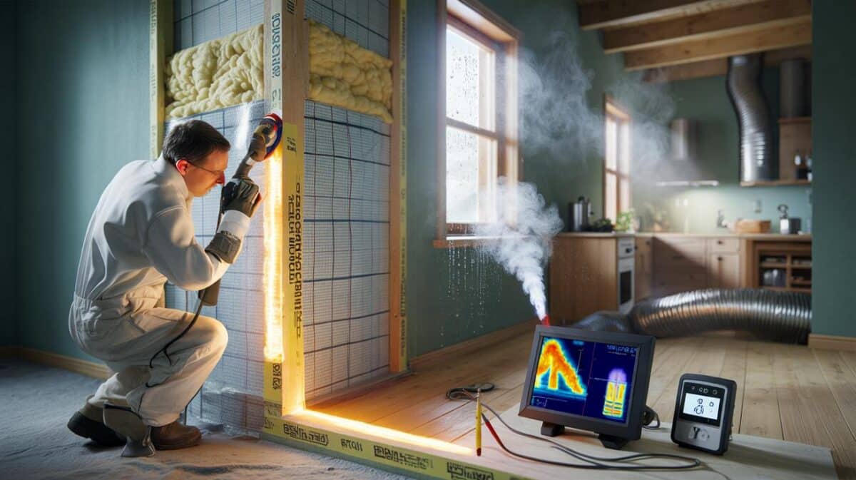 How can moisture issues be managed while insulating?