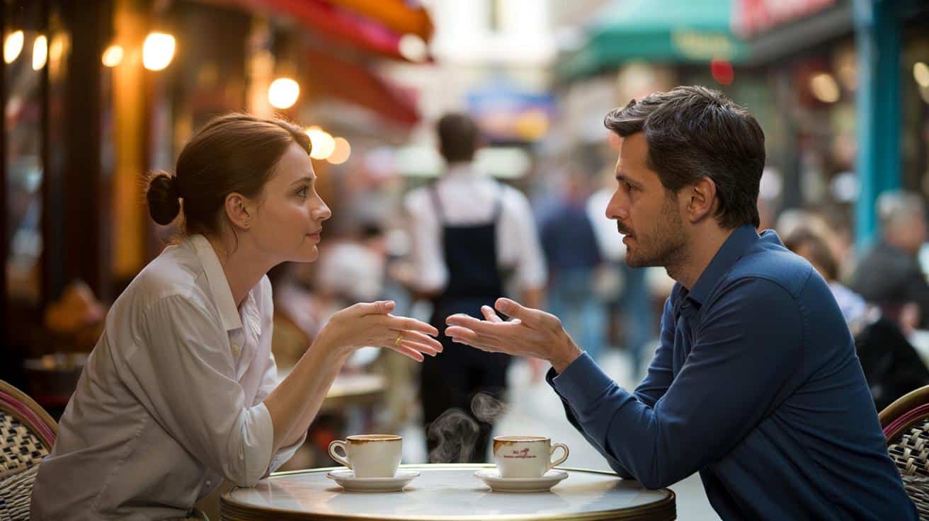 How can you tell through gestures and posture that someone is engaged in a chat?