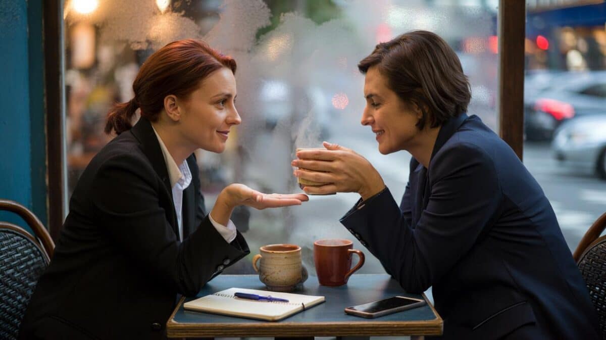 How does body language change when a dialogue feels authentic and balanced?