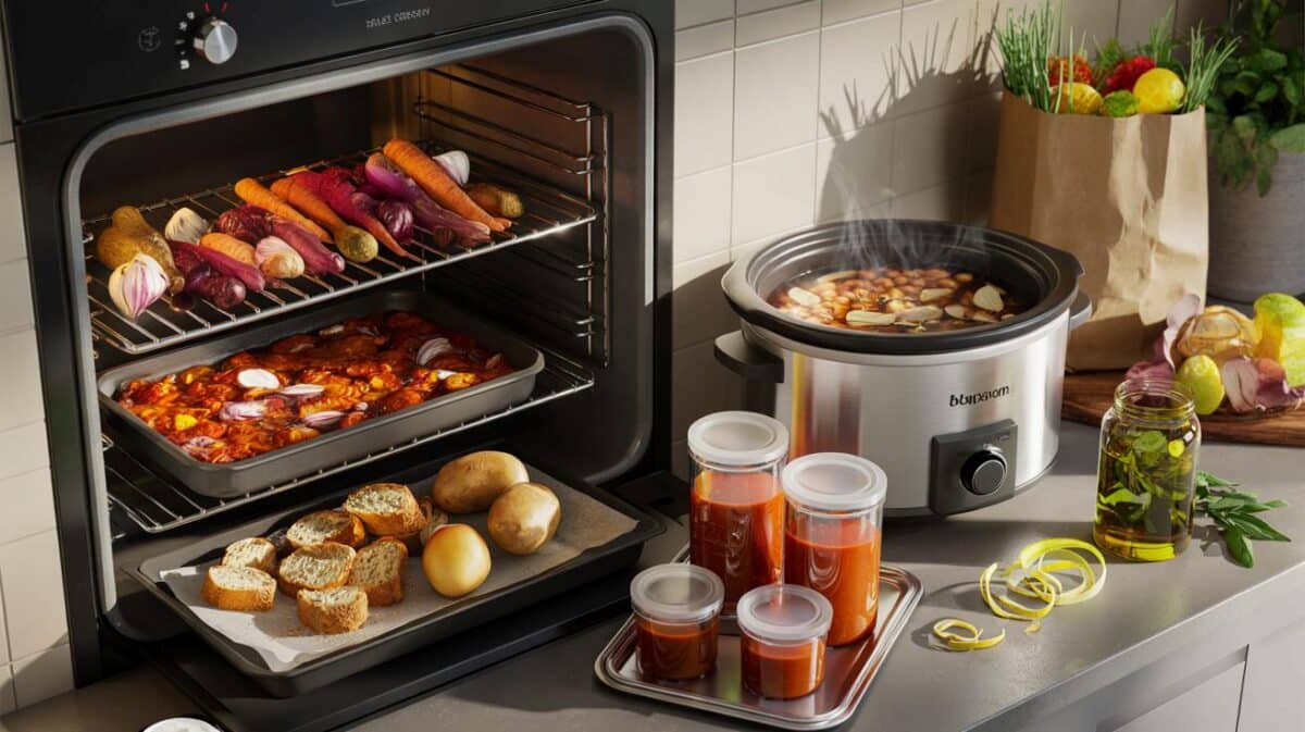 How to plan a weekly batch-cook using only a slow cooker and oven — zero waste tips