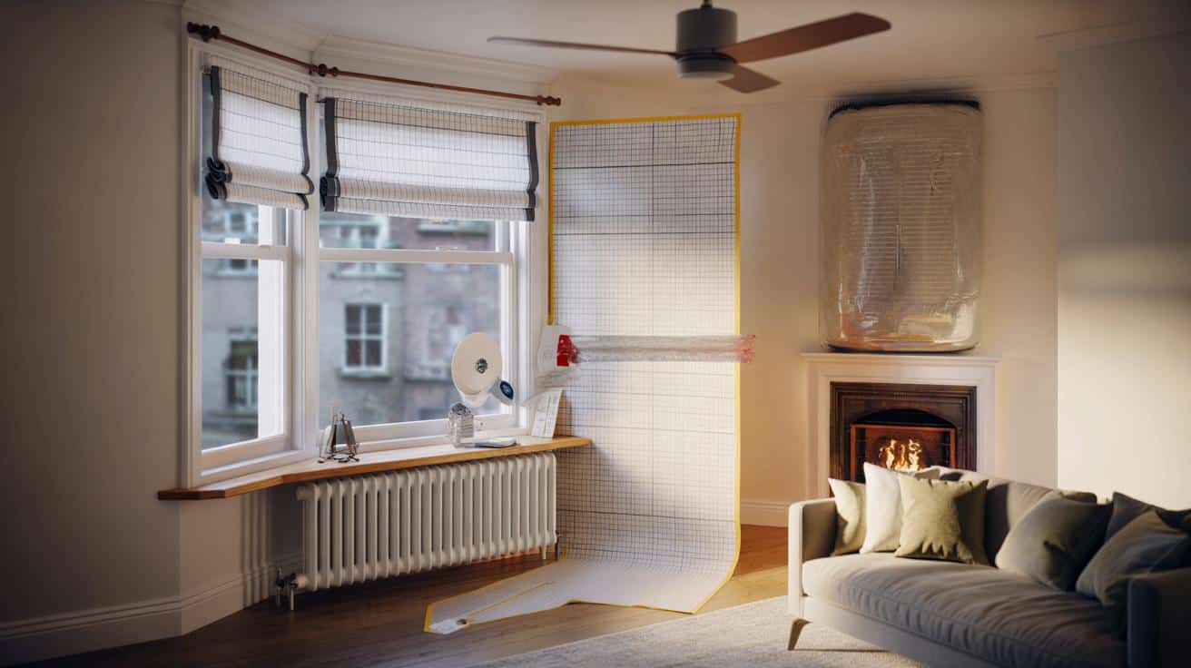 What are some lesser-known alternatives to radiator reflectors for retaining heat?