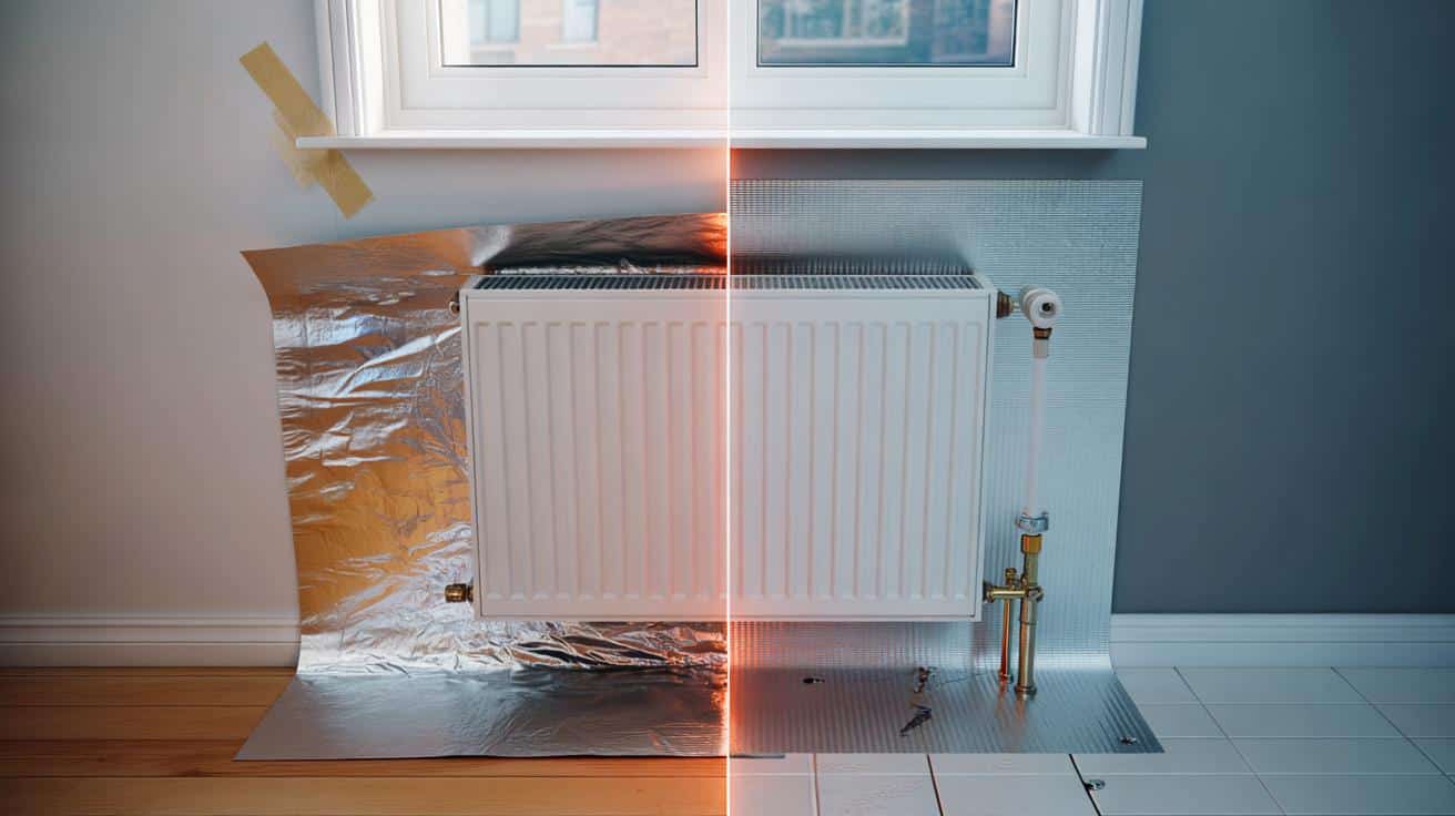What common mistakes should be avoided when installing radiator reflectors?