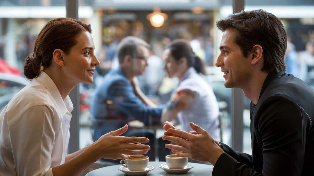 Which unspoken signals strengthen rapport between two people talking?