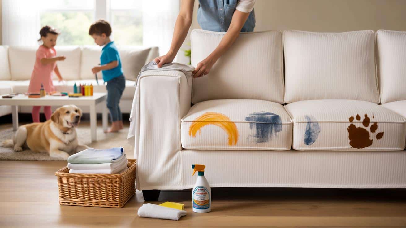 Why you should never buy a white sofa if you have kids (unless you do this)