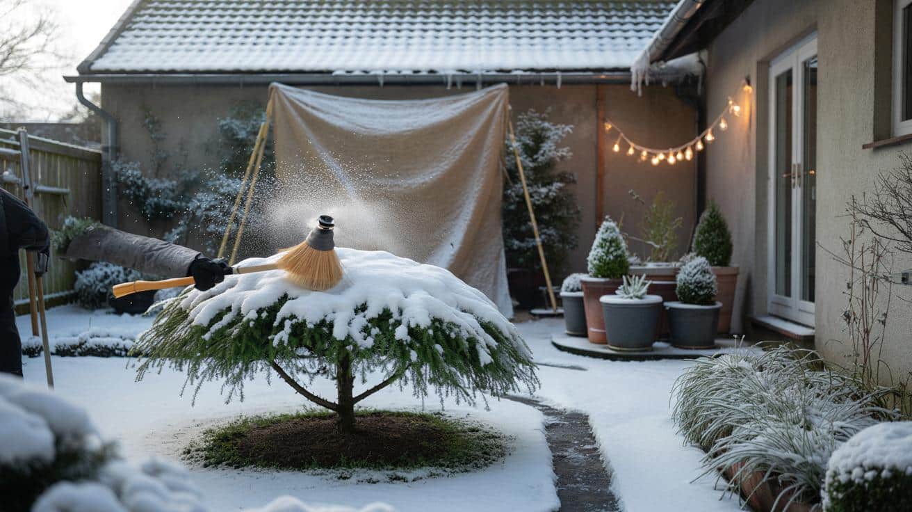 Should you sweep snow off your plants this winter or leave it be here is the quiet trick gardeners use to stop costly damage
