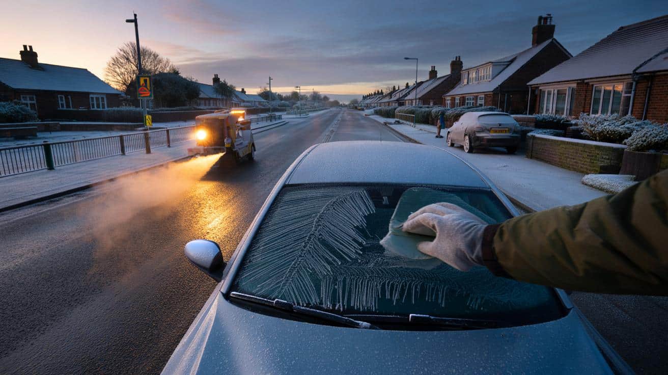 Your next 72 hours: maps show 0°C line slicing south as 8m face -4°C dawns and black ice traps